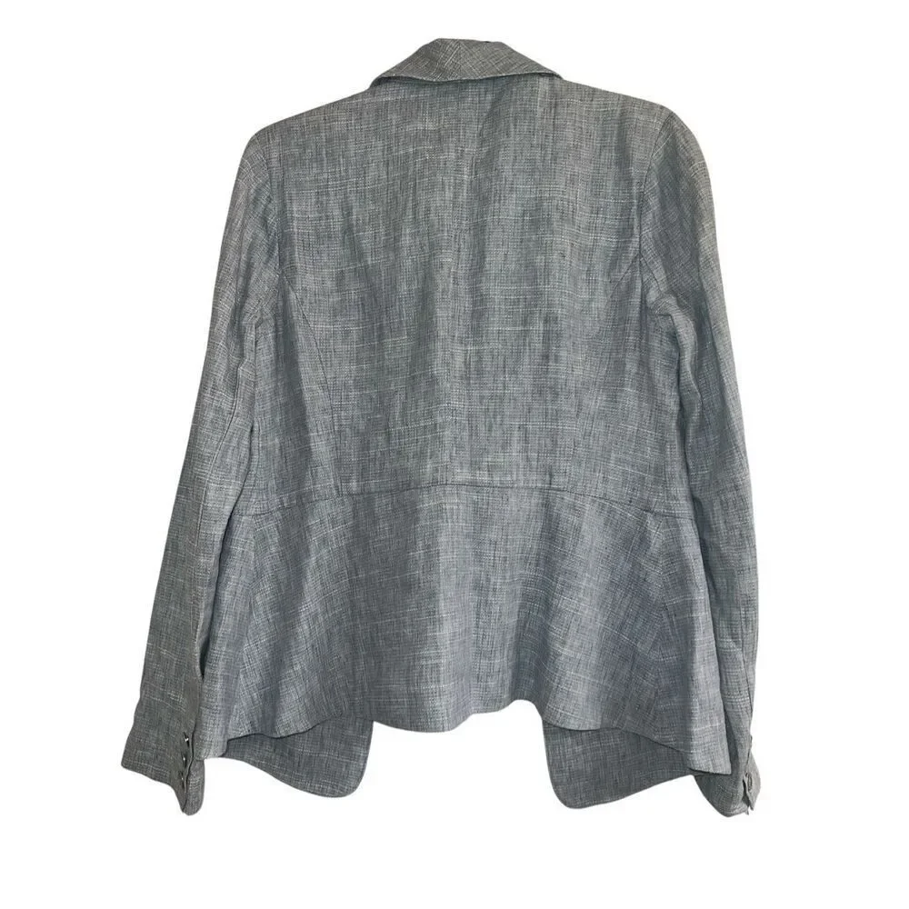 ✨CAbi Beachwalk Linen Blend Blue Sz 6 Blazer✨